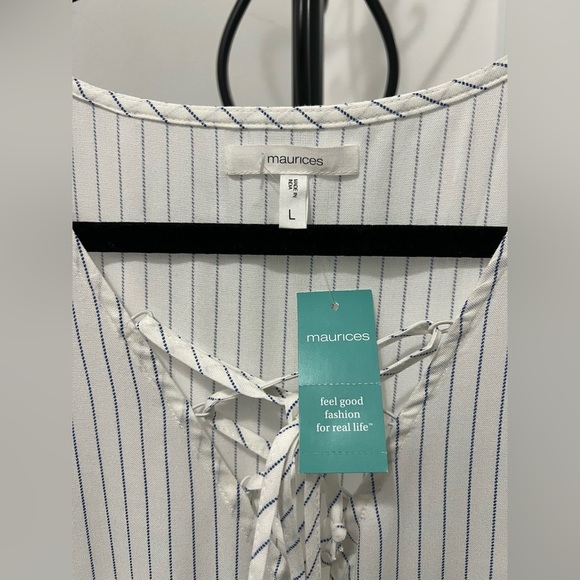 Maurices Multi-Striped Lace-Up Tank Top - Picture 6 of 8